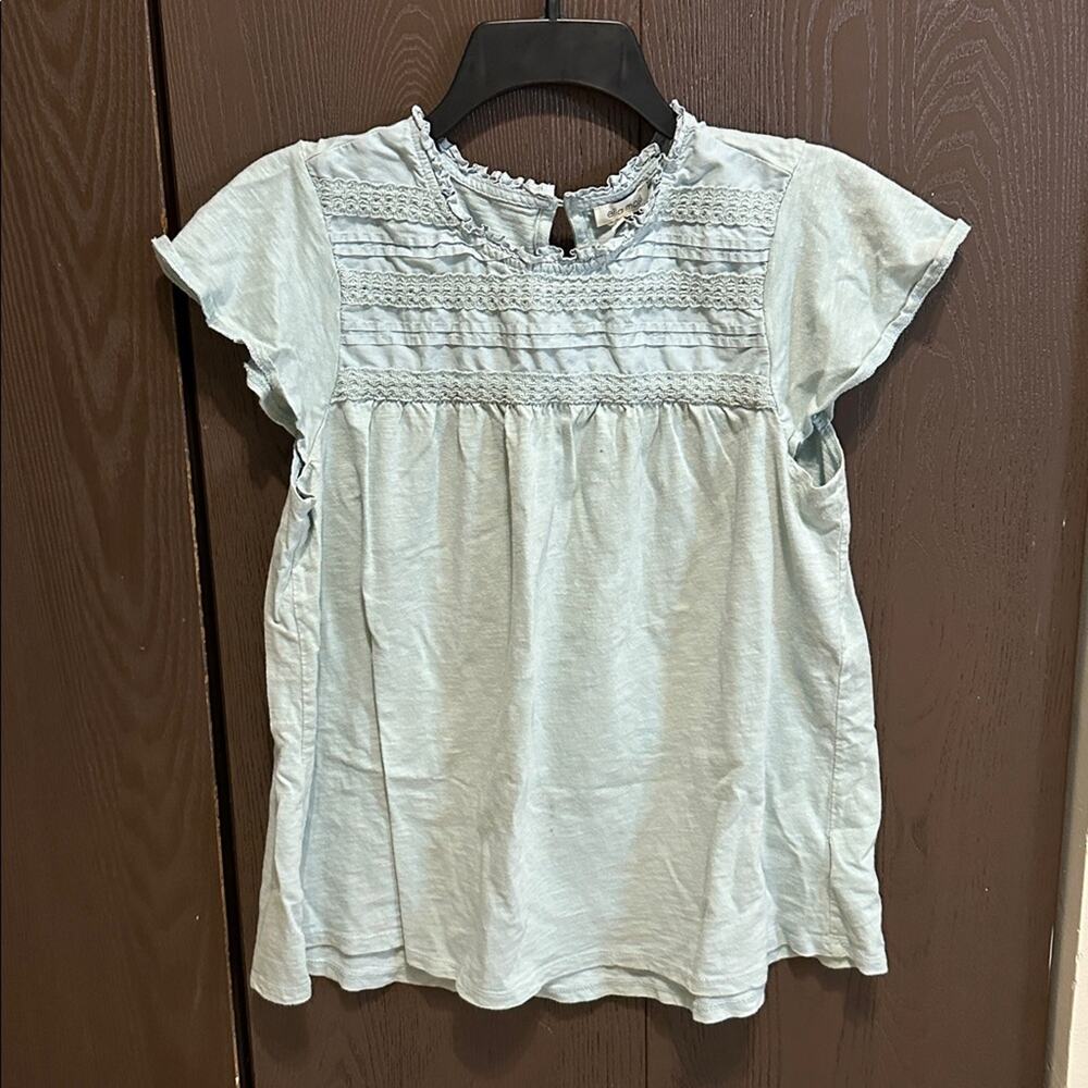 Ella Moss Sky Blue Textured Blouse - size M